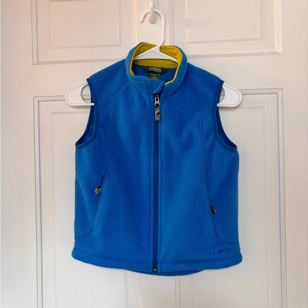 L.L. Bean Blue and Yellow Fleece Jacket